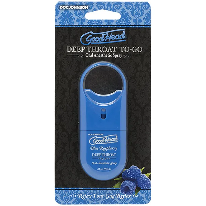 Goodhead Deep Throat Spray toGo Blue Raspberry 33 Oz Doc Johnson Vibrators Goodhead Deep Throat Spray toGo Blue Raspberry 33 Oz Doc Johnson Vibrators