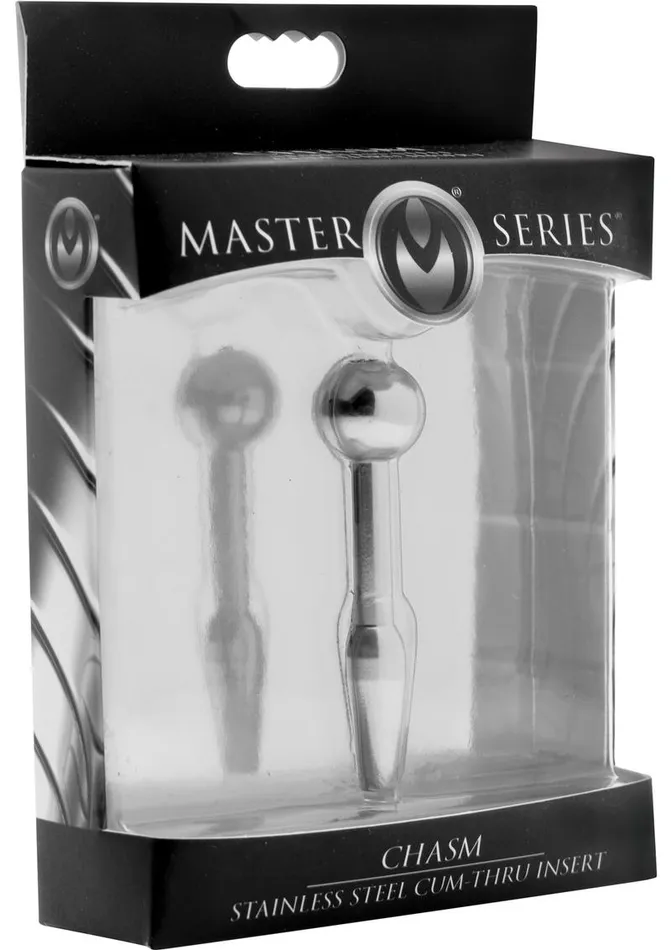 Master Series Chasm Stainless Steel CumThru Insert Master Series Male Sex Toys