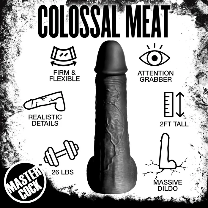 Moby 2 Foot Tall Super Dildo Black Lime Prometheus Dildos