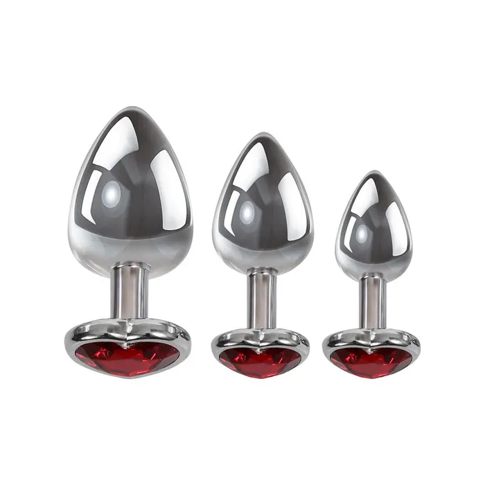 Adam Eve Male Sex Toys Adam Eve Three Hearts Gem Anal Plug Set Adam Eve Male Sex Toys Adam Eve Three Hearts Gem Anal Plug Set