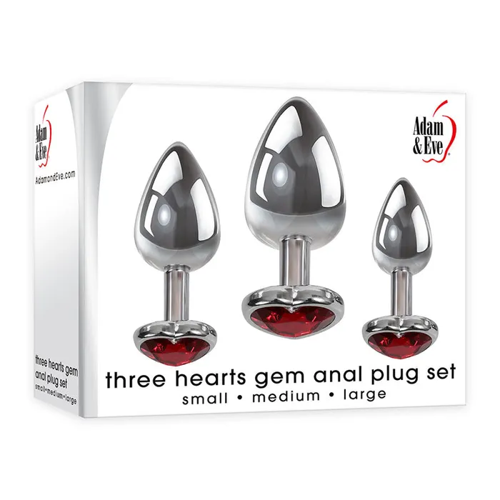 Adam Eve Male Sex Toys Adam Eve Three Hearts Gem Anal Plug Set Adam Eve Male Sex Toys Adam Eve Three Hearts Gem Anal Plug Set