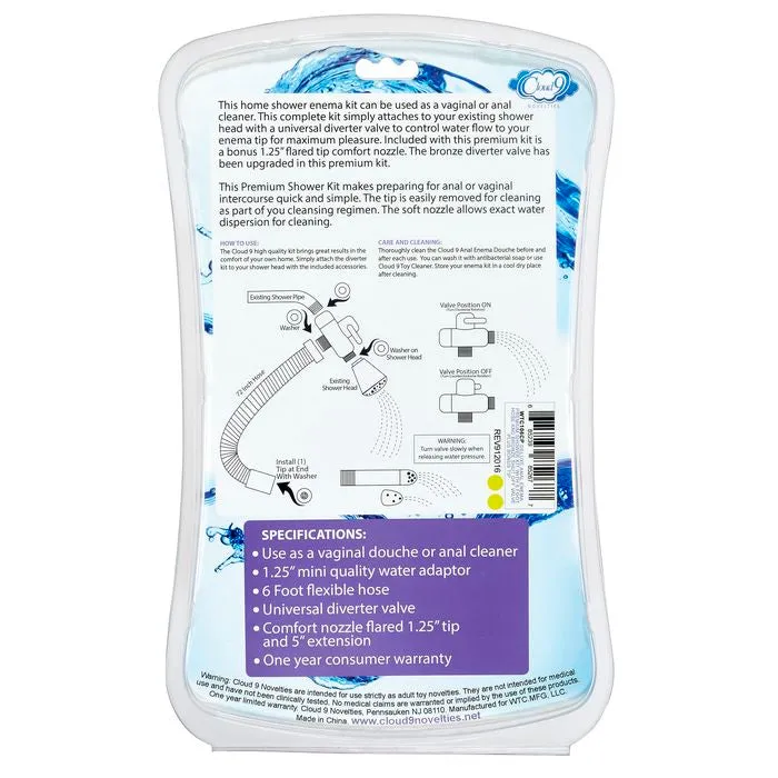 Couples Cloud 9 Fresh Premium Shower Enema Kit With Diverter Tips Cloud 9 Novelties