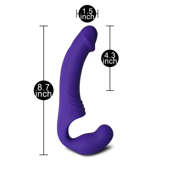 Multi Speed Rechargeable Double Ended Penis Vibrator purple Pleasuremalta Vibrators