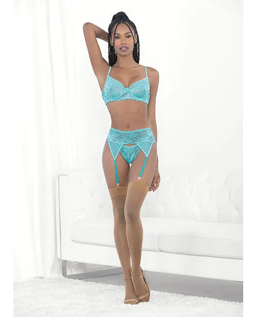Escante Vibrators Lace Mesh Underwire Bra Garterbelt Gstring Malibu Blue Escante Vibrators Lace Mesh Underwire Bra Garterbelt Gstring Malibu Blue