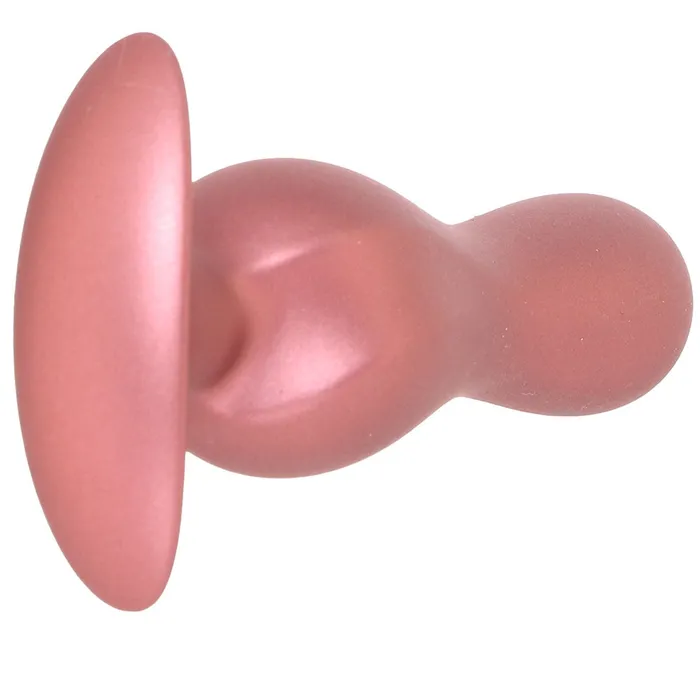 Anal Ouch Ouch Smooth Silicone Curvy Butt Plug in Rose Gold