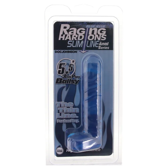 Anal Raging HardOns Slimline 55 Inch Ballsy in Blue Doc Johnson Anal Raging HardOns Slimline 55 Inch Ballsy in Blue Doc Johnson