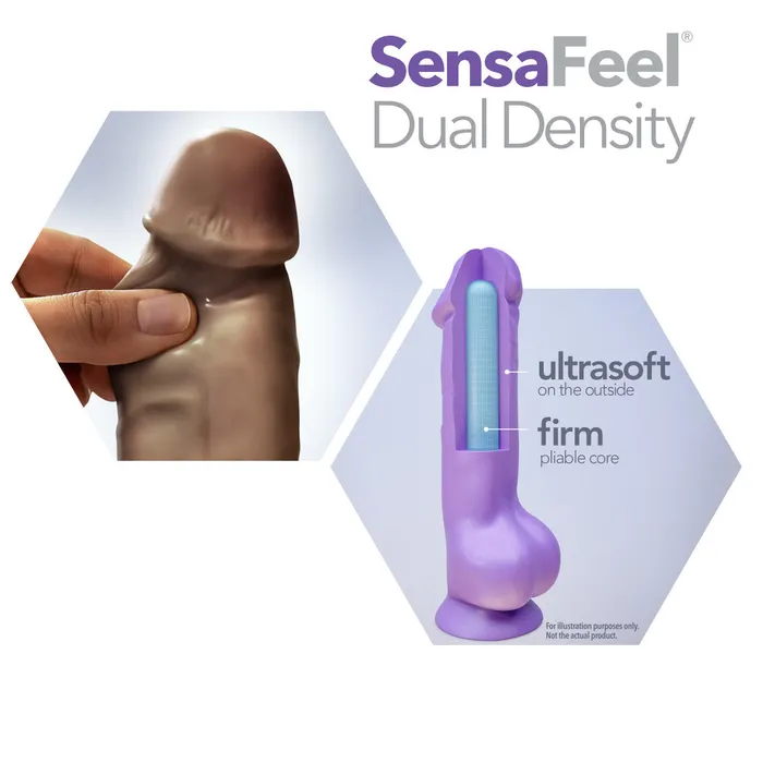 Blush Dildos Au Naturel By Blush Realistic Chocolate 9Inch Long Dildo With Balls Suction Cup Base