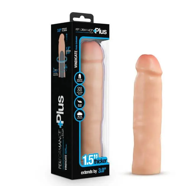 Blush Novelties Anal Performance Plus 3Inch Silicone Penis Extender Beige DualDensity for Realistic Feel Blush Novelties Anal Performance Plus 3Inch Silicone Penis Extender Beige DualDensity for Realistic Feel