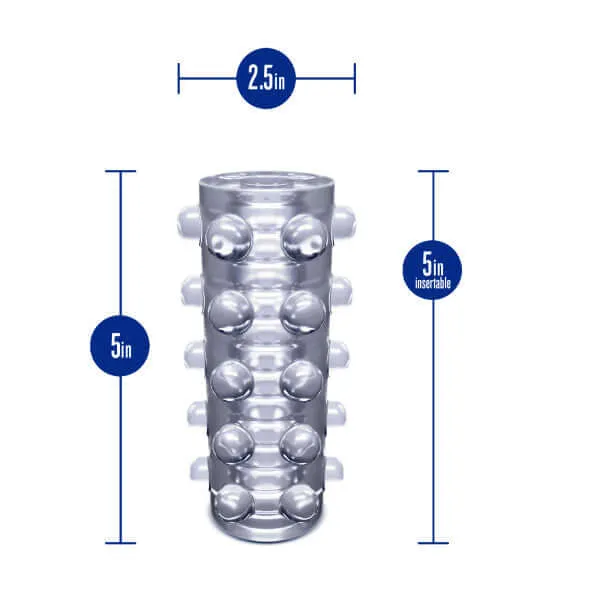Blush Novelties Male Sex Toys Rize Swich Glow In The Dark Self Lubricating Stroker Clear
