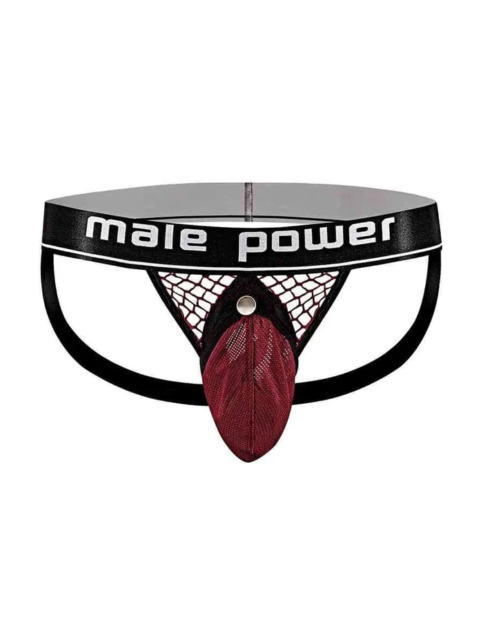 Cock Pit Cock Ring Jock Strap Burgundy LXL from Male Power Lingerie Male Power Lingerie Male Sex Toys