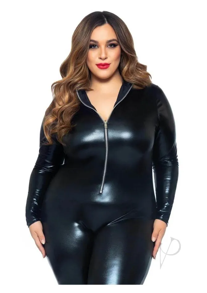 Leg Avenue Inc Male Sex Toys Leg Avenue Wet Look Faux Leather Catsuit Size 1X2X Leg Avenue Inc Male Sex Toys Leg Avenue Wet Look Faux Leather Catsuit Size 1X2X