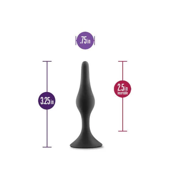 Male Sex Toys Blush Novelties Anal Adventures Beginner Anal Plug Small Black