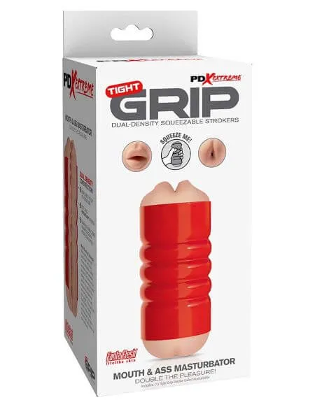 Male Sex Toys Pipedream Products PDX Extreme Tight Grip Mouth and Ass Masturbator Beige Male Sex Toys Pipedream Products PDX Extreme Tight Grip Mouth and Ass Masturbator Beige