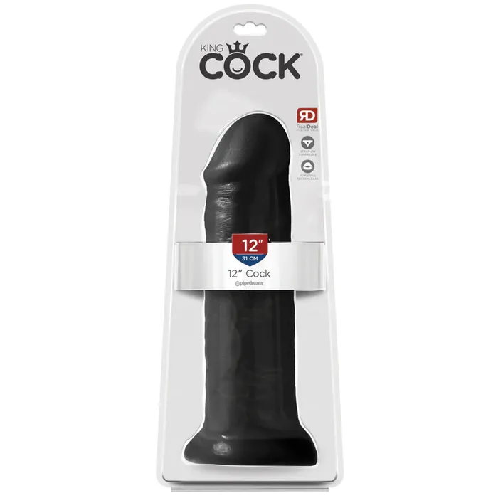 Pipedream King Cock 12 Inch Classic Realistic Dildo in Black Dildos
