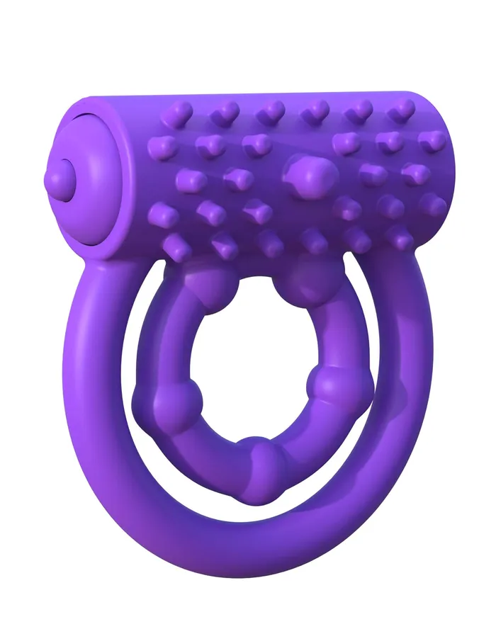 Pipedream Products Vibrators Fantasy CRingz Dual Vibrating Performance Ring in Purple A Fusion of Stamina Sensation
