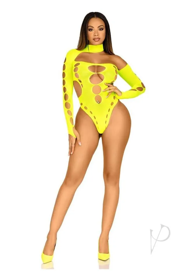 Teddies And Bodies Leg Avenue Inc Asymmetrical CutOut Bodysuit by Leg Avenue Daring OneShoulder Thong Bodysuit for Lingerie and Festivals