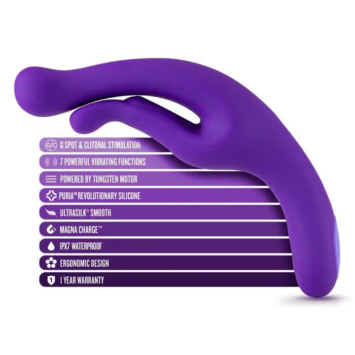Vibrators Blush Wellness By Blush G Wave Purple GSpot Clitoris UltraSilk Vibrator Made with Puria Silicone