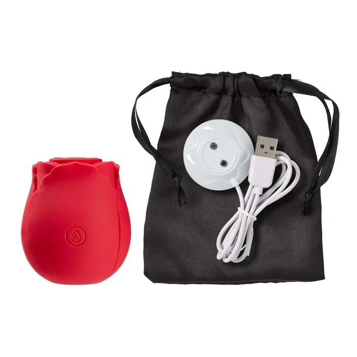 Vibrators Cloud 9 Novelties Cloud 9 Health and Wellness Rose Suction Stimulator Red