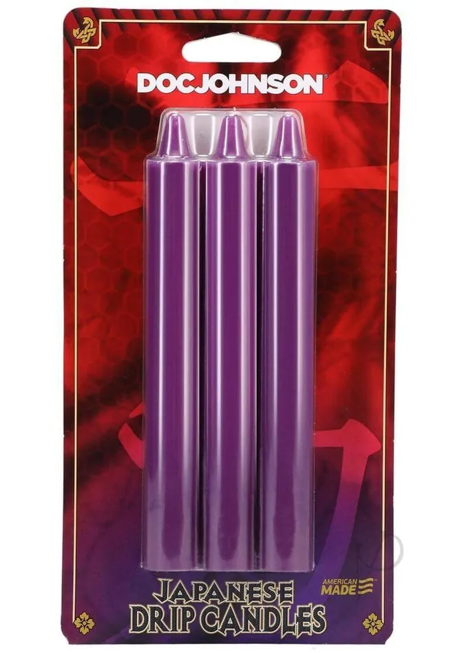 Vibrators Japanese Drip Candles 3Pack in Purple Sensual Play for Teasing and Tantalizing Moments Doc Johnson Enterprises Vibrators Japanese Drip Candles 3Pack in Purple Sensual Play for Teasing and Tantalizing Moments Doc Johnson Enterprises