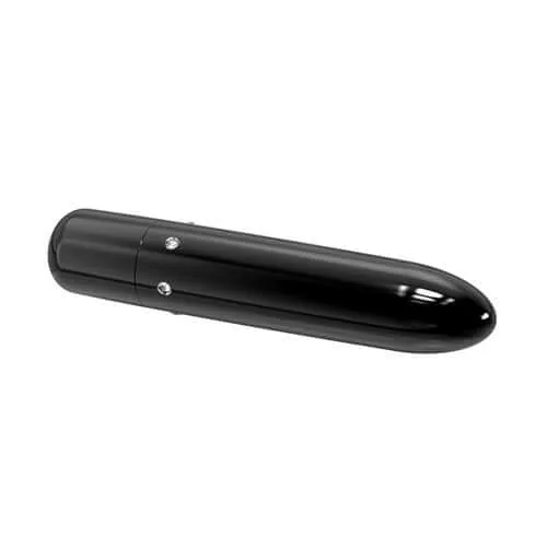 Vibrators Power Bullet Pretty Point 4 inches 10 Function Bullet Vibrator Black BMS Enterprises
